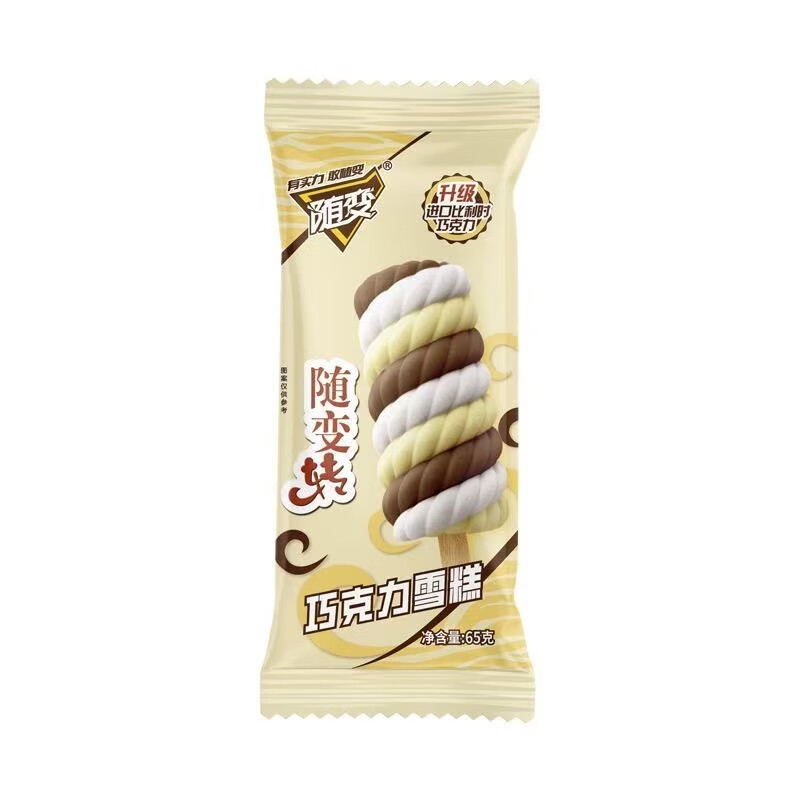 蒙牛【任选10件多品牌冰淇淋】雪糕 绿舌头 随变转 飞鹤牧场厚切 雀巢 蒙牛随变转巧克力雪糕*5支