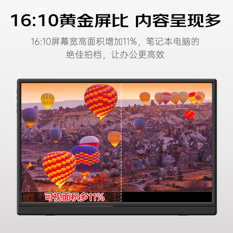 Ithink便携显示器外接便携屏IPS手机电脑显示器办公居家扩展屏手机笔记本PS4/5 switch副屏Type-C一线通 【高清1200P】16英寸/100%sRGB色域