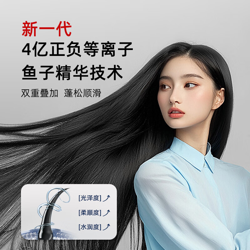 vgo高速吹风机家用等离子护发大功率速干大风力电吹风生日礼物风筒 星空灰