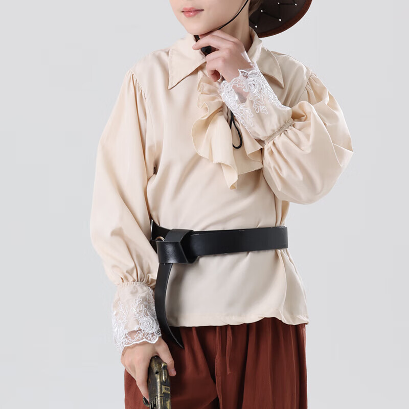 哲漢中世紀(jì)歐洲服裝海盜服綁帶褲子英國復(fù)古平民獵人扮演服話劇演 單上衣 均碼 170