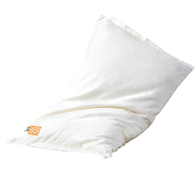 富安娜儿童枕头儿童桑蚕丝枕 全棉面料透气成长枕枕芯 55*35cm