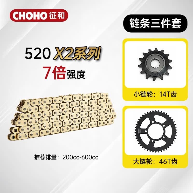 征和链条牙盘三件套适用铃木GW250 GSX250R DL250 TR300 XCR300摩托车 铃木DR250（顶配） 三件套