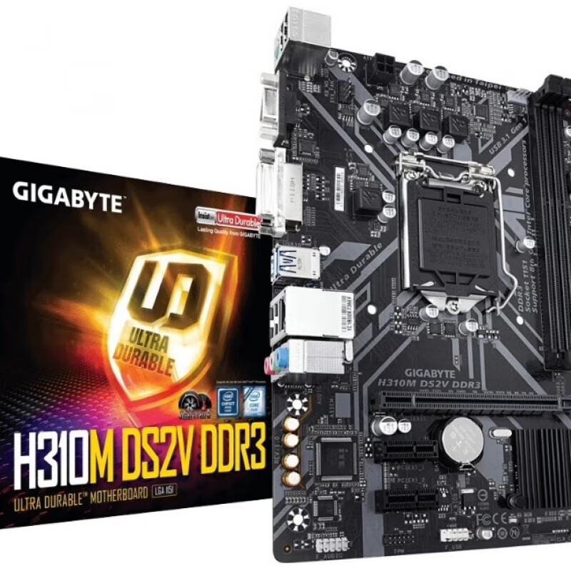 技嘉新到  技嘉H310M DS2V DDR3 支持8 9代 CPU  小板