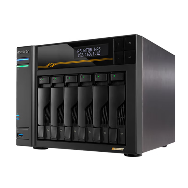 asustor  AS6806T  网络存储器 六盘位NAS存储服务器 云存储私有云盘    16G 内存 标配 无硬盘 