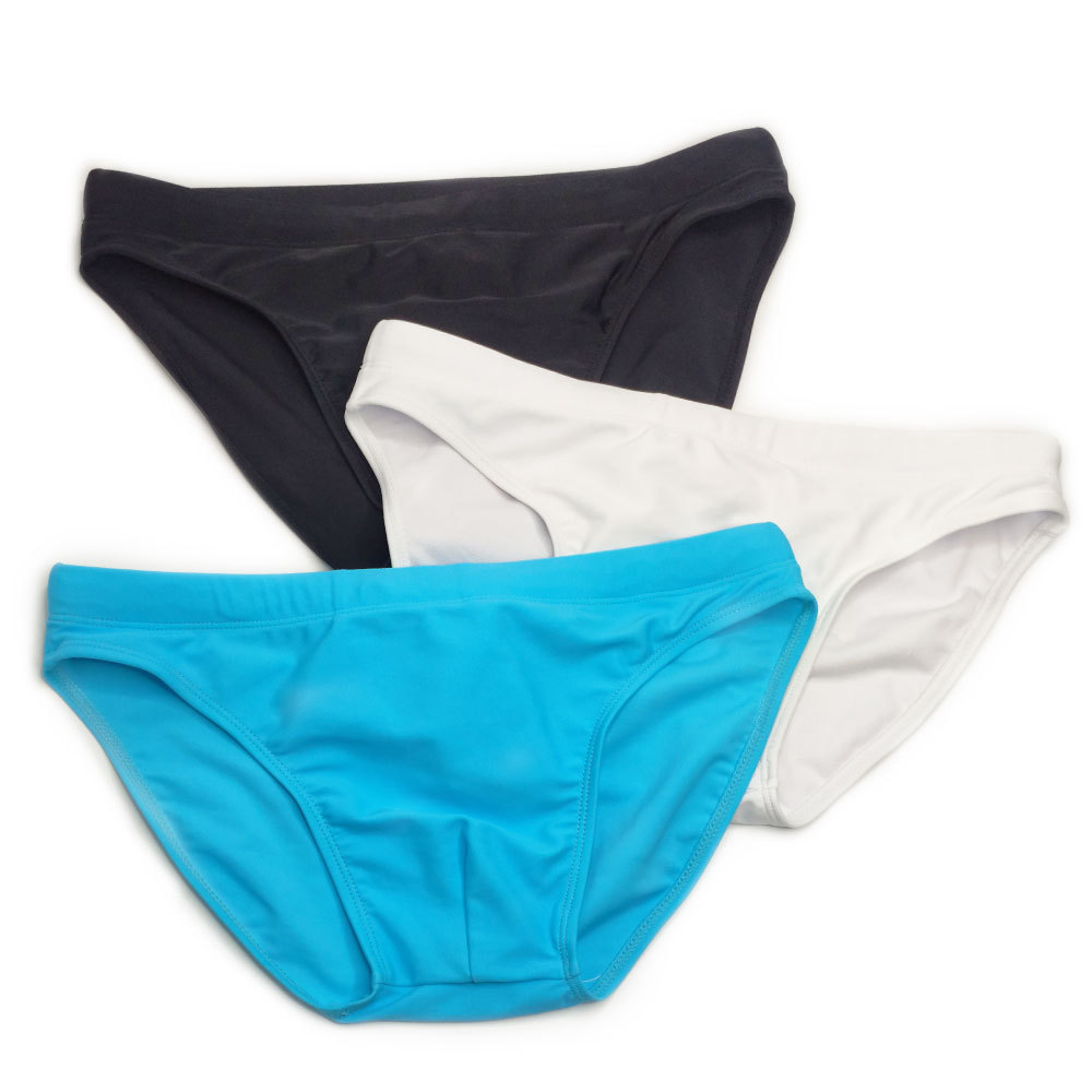 泳裤男士纯色紧身三角泳裤比基尼简约低腰男生性感沙滩三角裤男 天