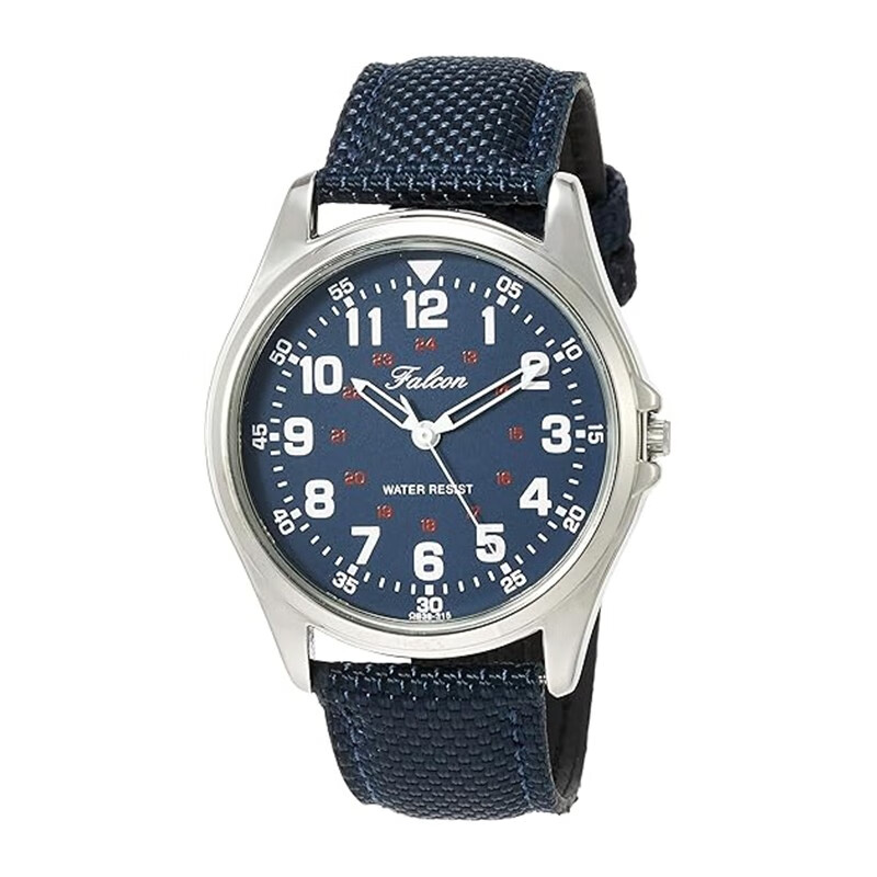 西铁城(CITIZEN)【日本直邮】西铁城 Q&Q帆布带手表学生考试防水石英表QB38系列 QB38-315【藏青色】