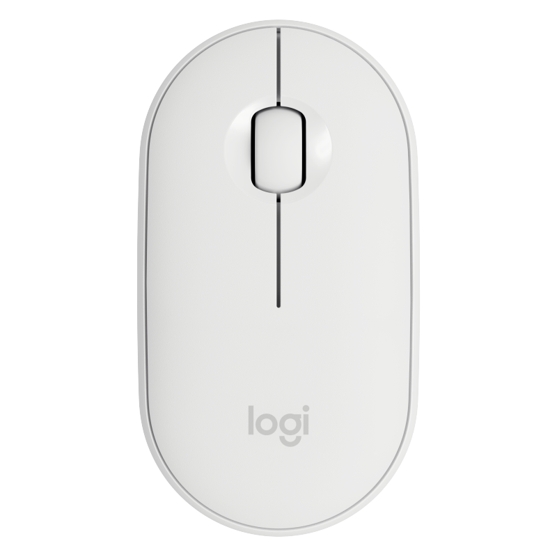 logitech 罗技 Pebble 2.4G蓝牙 优联 双模无线鼠标 1000DPI 米白色