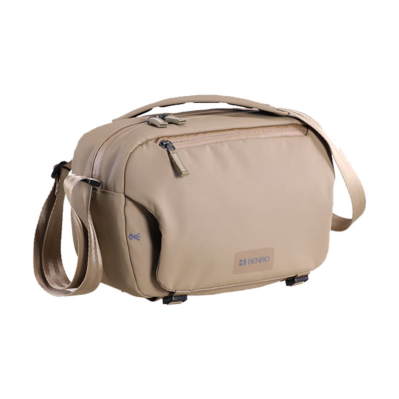 百诺（Benro）都市 CITY20 微单反摄影单肩包斜跨骑行收纳包便携摄像包轻便大容量无人机相机包 卡其色