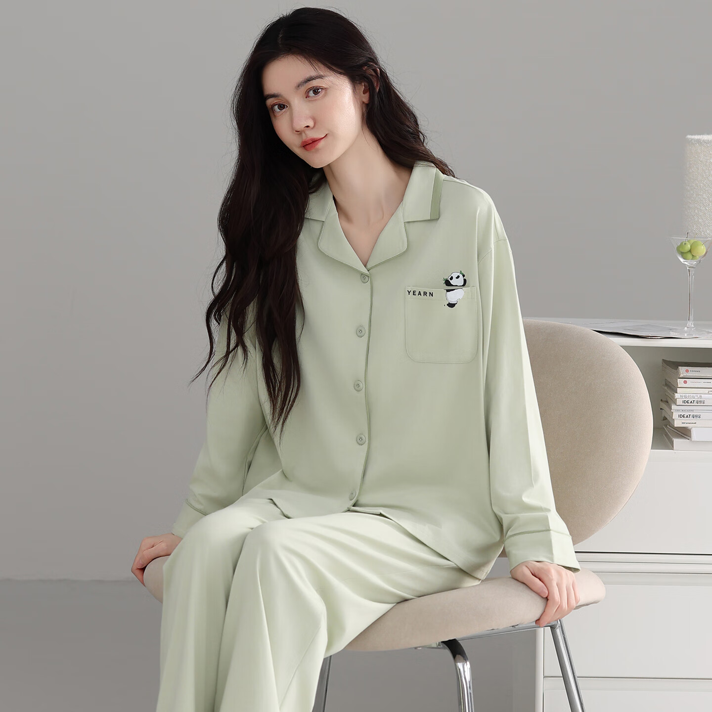 莫代尔100%纯棉睡衣女款2026新款春秋女士长袖秋季软和家居服套装秋冬款 M8071 L 100-120斤 极速发货