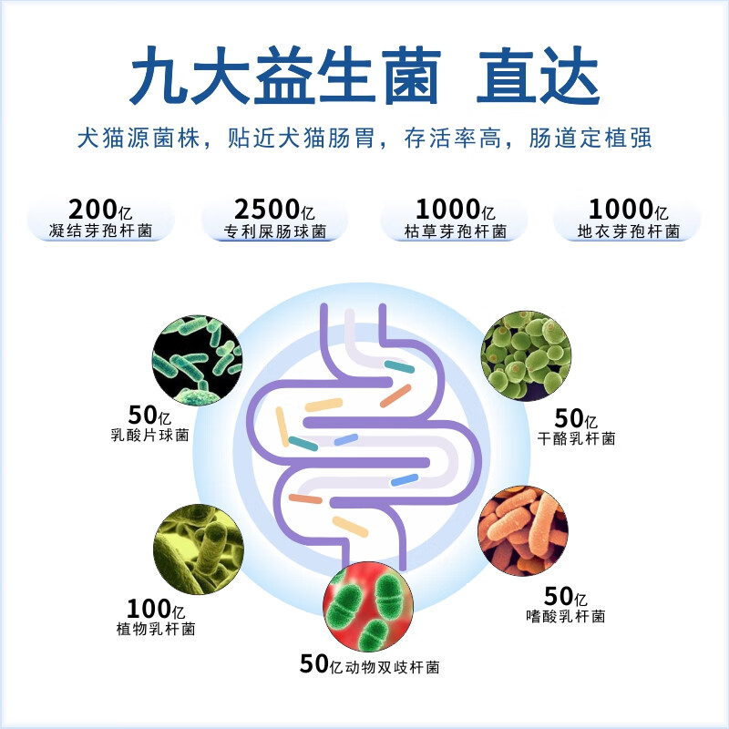 ubay改善软便5000亿益生菌48h调理宠物肠胃幼猫咪狗狗犬猫通用 【软便克星】软便益生菌1盒