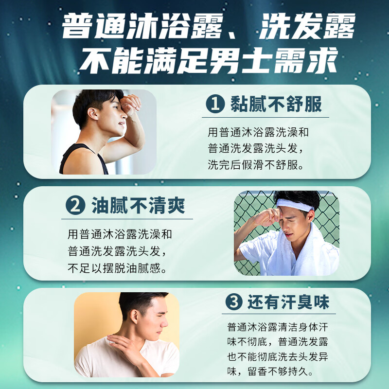 罗曼诺（ROMANO）清爽控油男士沐浴乳舒缓肌肤持久留香保湿沐浴露 品魅健肤450g