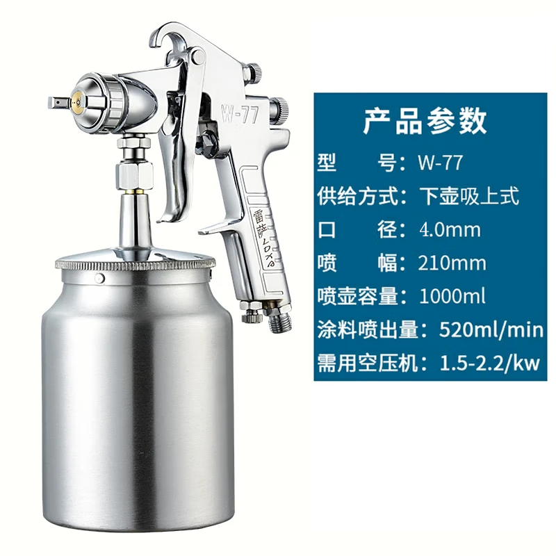雷薩 LOXA日本原裝W-101噴槍油漆噴搶 噴漆工具W-71家具汽車面漆氣動噴漆槍 原裝w-77下壺4.0口徑 原裝