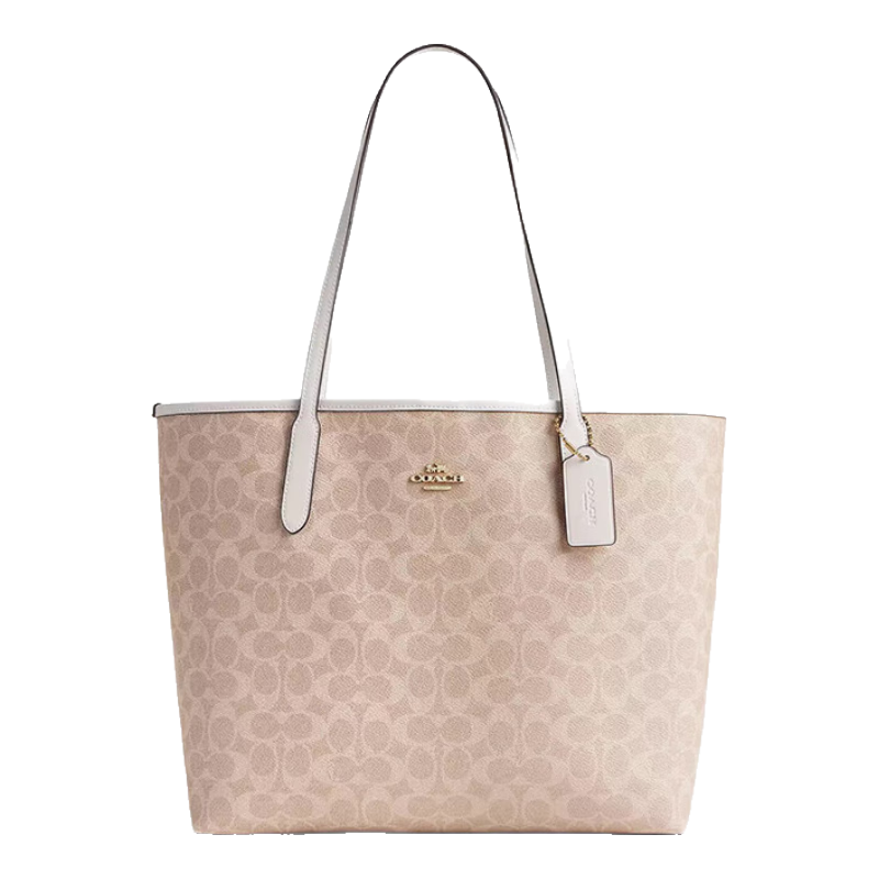 蔻驰（COACH）【品牌直供】女包CITY33通勤电脑包托特包 沙黄CV976新年礼物