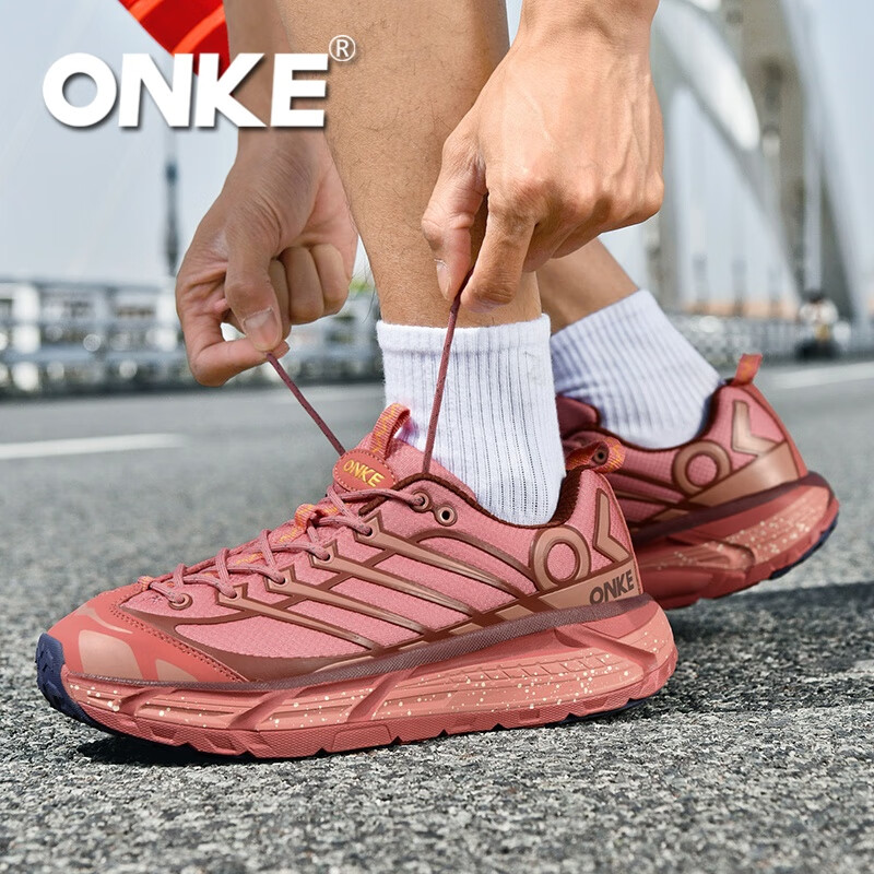 ONKE德国欧克户外运动休闲鞋男鞋经典复古轻盈防滑耐磨情侣跑步鞋女鞋 哪吒红 哪吒 37