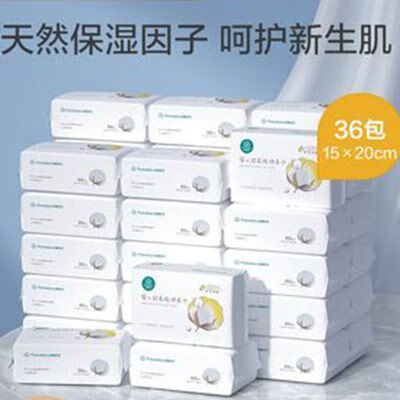 超柔棉柔巾干湿两用非湿巾新生儿婴儿宝宝乳霜纸保湿36包 全棉时代超柔棉柔巾干湿两用非湿