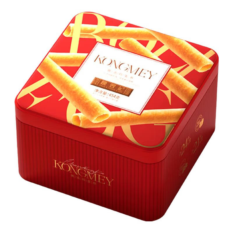 陈曾记黄油蛋卷礼盒装320g香港品牌无人工添加食品孕妇儿童休闲零食特产 黄油鸡蛋卷454g