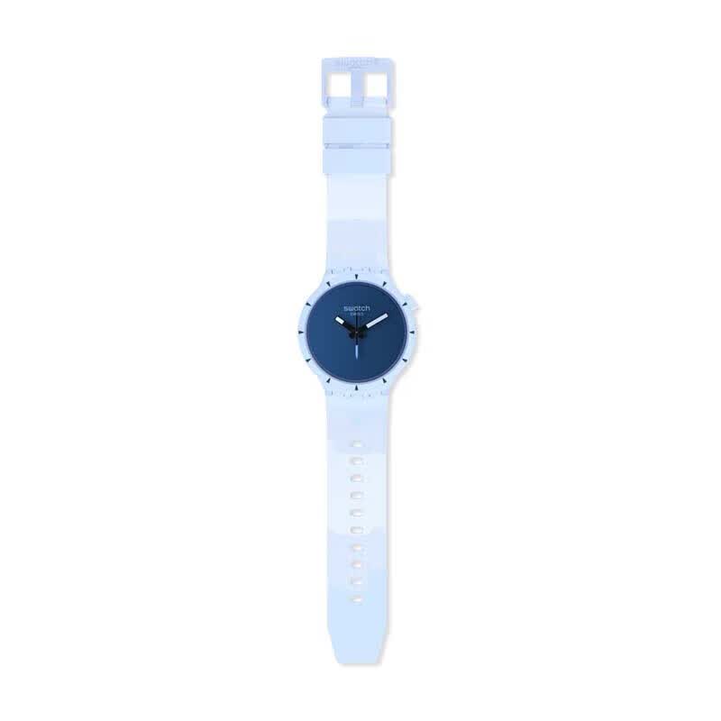 斯沃琪（Swatch）瑞士手表 植物陶瓷 生日礼物夜光石英表 【精美礼袋】寻秘冰川 SB03N102