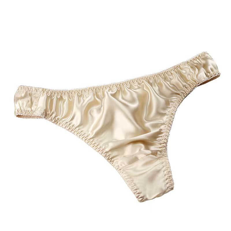 呢好酷真丝内裤男100%桑蚕丝男式简约中低腰性感t裤丁字裤透气内裤