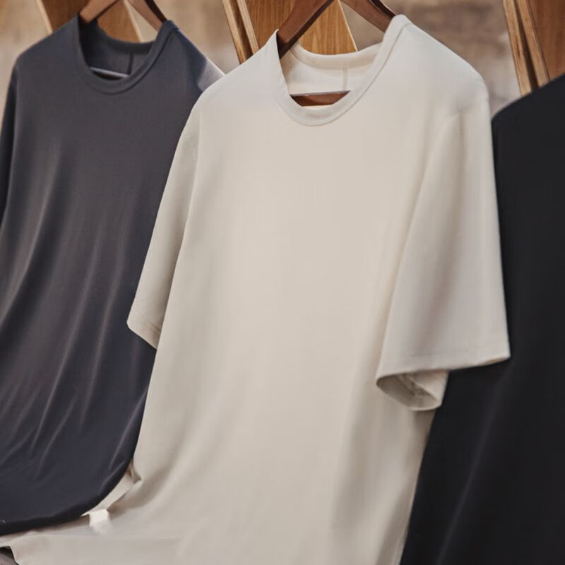 马登工装美式高弹冰丝凉感T恤男夏季速干运动cleanfit短袖打底衫男士 沙丘米 L