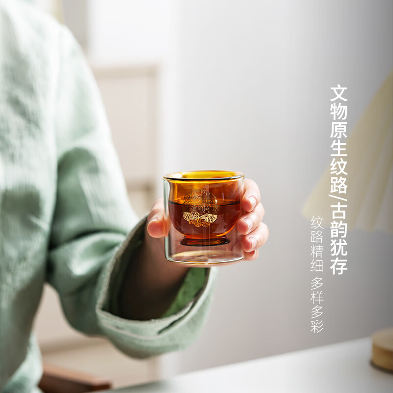 礼司府X陕西历史博物馆 得宝主人杯功夫茶杯套装礼盒装