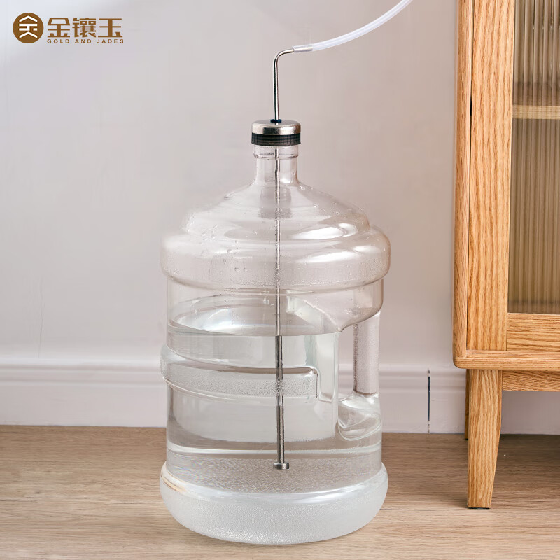 金鑲玉純鈦上水管 桶裝水專(zhuān)用沉底抽水管電茶爐吸水管茶具配件 純鈦上水管，