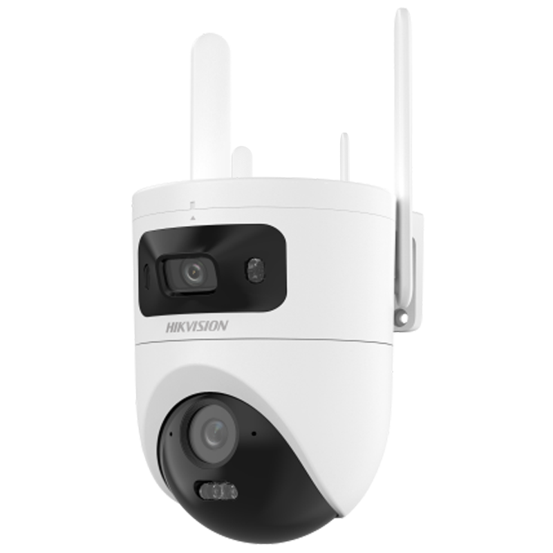 ?？低暎℉IKVISION）4G攝像頭終身免流量1000萬(wàn)雙鏡頭監控360度無(wú)死角帶夜視 內置無(wú)限流量室外防塵防水Q4P帶256G卡