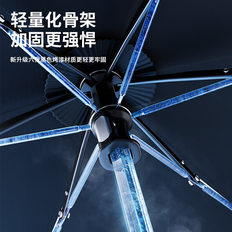 【已验货】胶囊太阳伞女晴雨两用遮阳防晒小巧便携折叠五折迷你雨 便携胶囊雨伞-6骨忘机蓝 一把装
