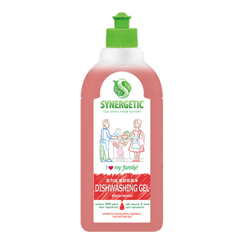 森力佳洗潔精食品級洗滌靈果蔬凈清潔洗碗液深層去油污溫和不傷手 森力佳洗潔精西瓜味500ml