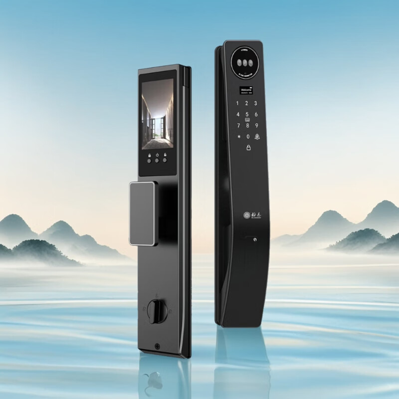 梅花智能门锁3d人脸识别掌静脉识别锁全自动入户门c级锁芯电子密码锁