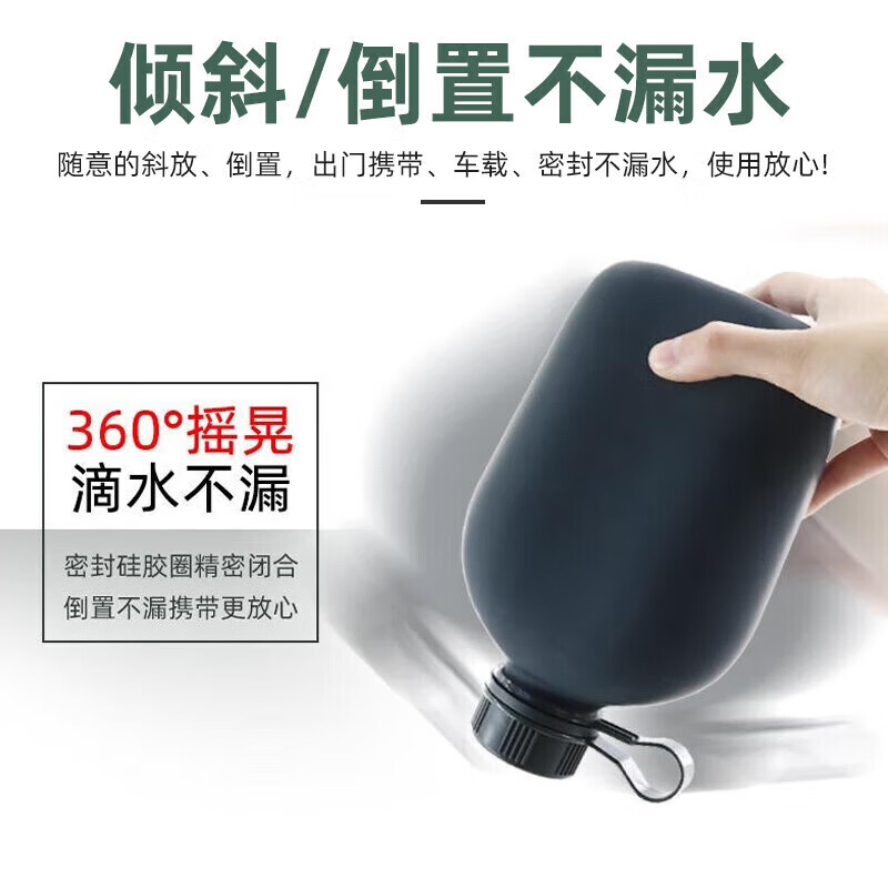 际华三零一九正品制式橄榄绿水壶【带壶套】迷彩斜挎便携10式水壶 军绿色 1L【带壶套】