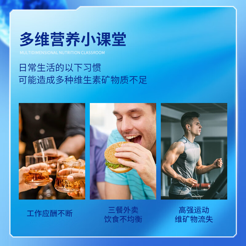 汤臣倍健多维男士多种维生素矿物质片 120片 成人男性补充矿物质 男士多维120粒
