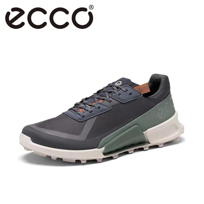 愛步（ECCO）男鞋時尚戶外網(wǎng)面鞋運(yùn)動鞋休閑防滑跑鞋健步鞋越野822834 灰色 單層 40
