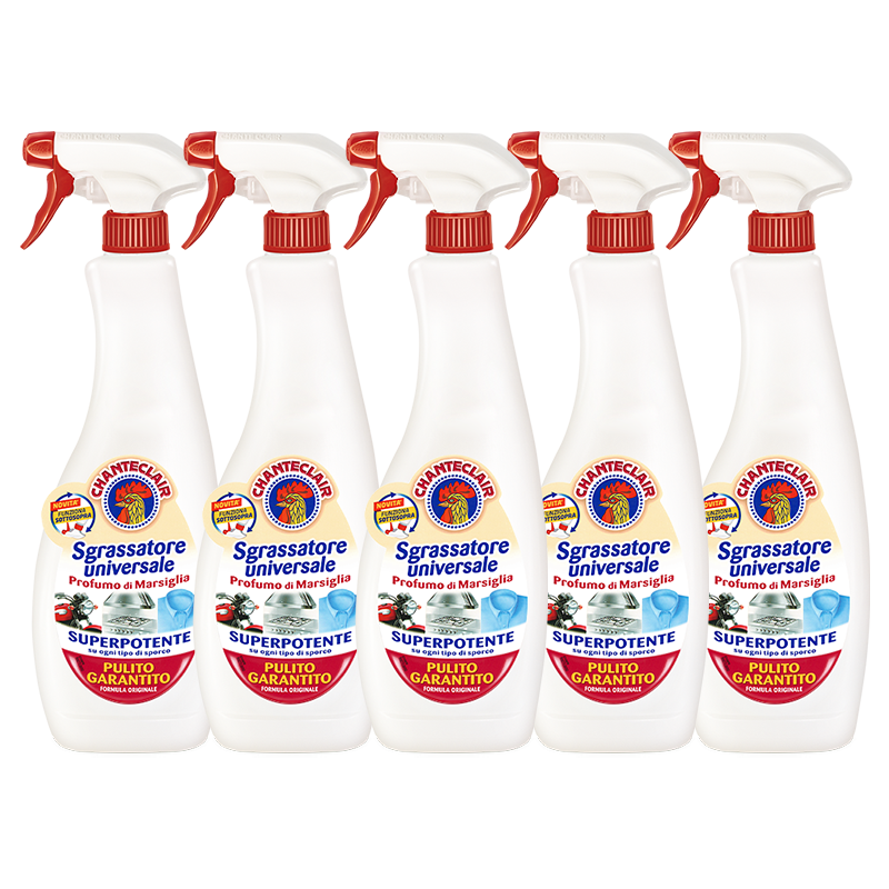 大公雞管家（CHANTE CLAIR）多功能油污凈(馬賽皂香) 廚房重油污清潔劑 600ml*5瓶