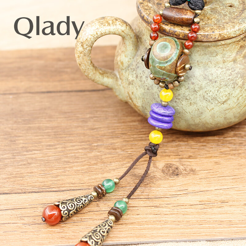 Qlady复古民族风毛衣链长款项链女款2025新款文艺毛衣装饰配饰挂件