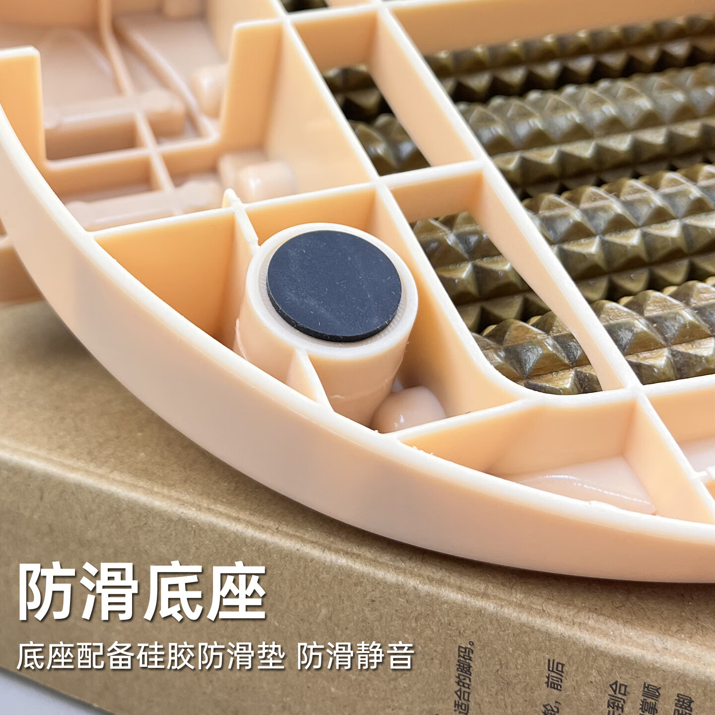 霞栖棠足底涌泉穴滚轮足疗机足部穴位刺激踏板家用脚底板经络疏通按摩器 【磁疗/按摩】原木款1个