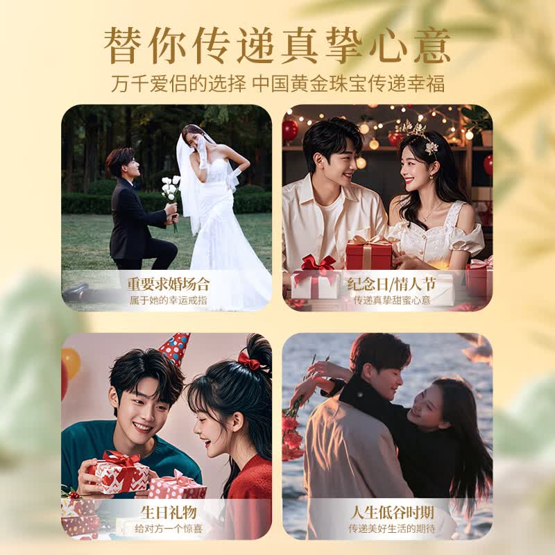 中国黄金轻奢玉髓手镯女生精致高级感生日礼物送女友老婆纪念日 白月光玉髓手镯-52-54#