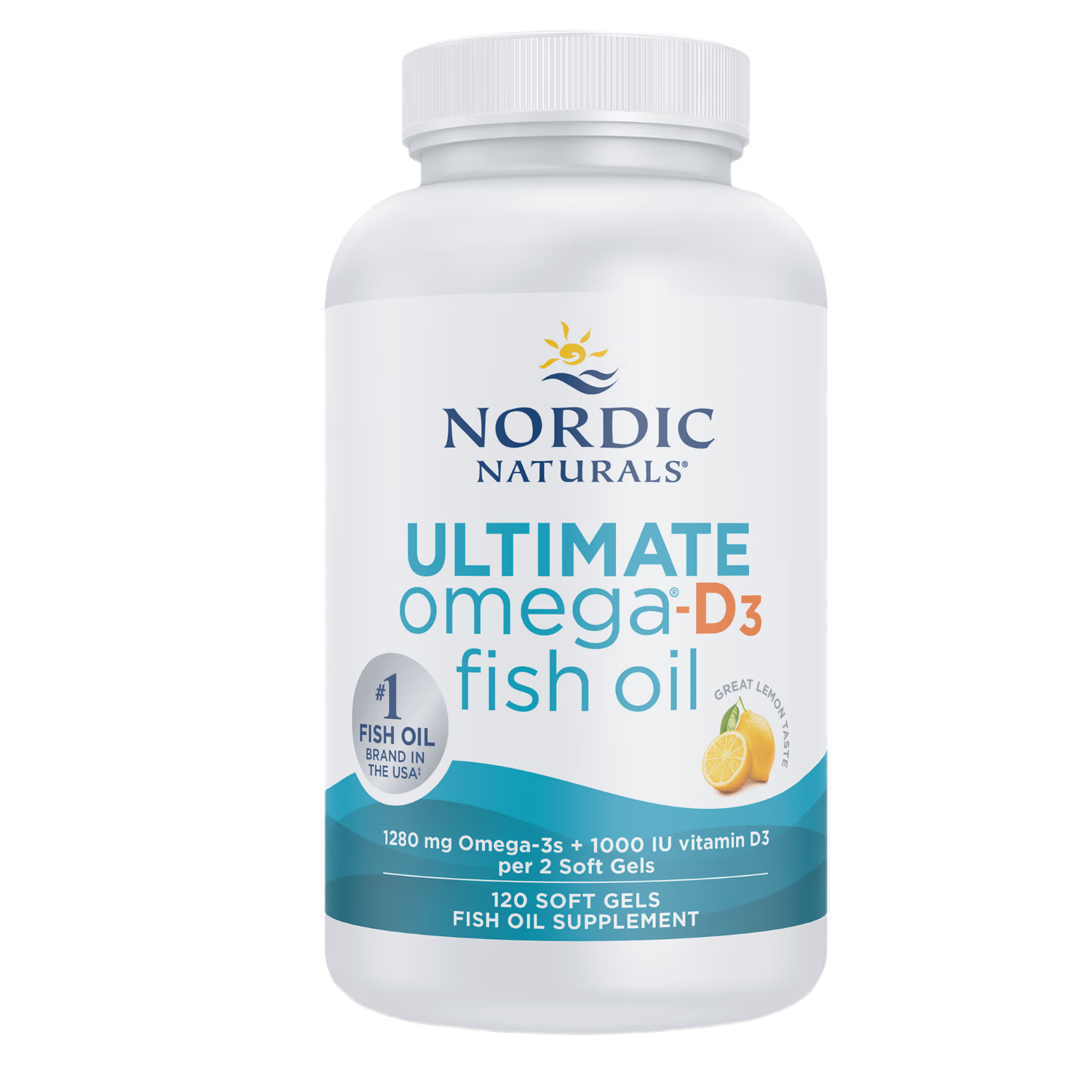 挪威小魚挪威小魚 挪帝克成人中老年DHA終極Omega3深海魚油軟膠囊美國進(jìn)口 終極omega+D3 120粒