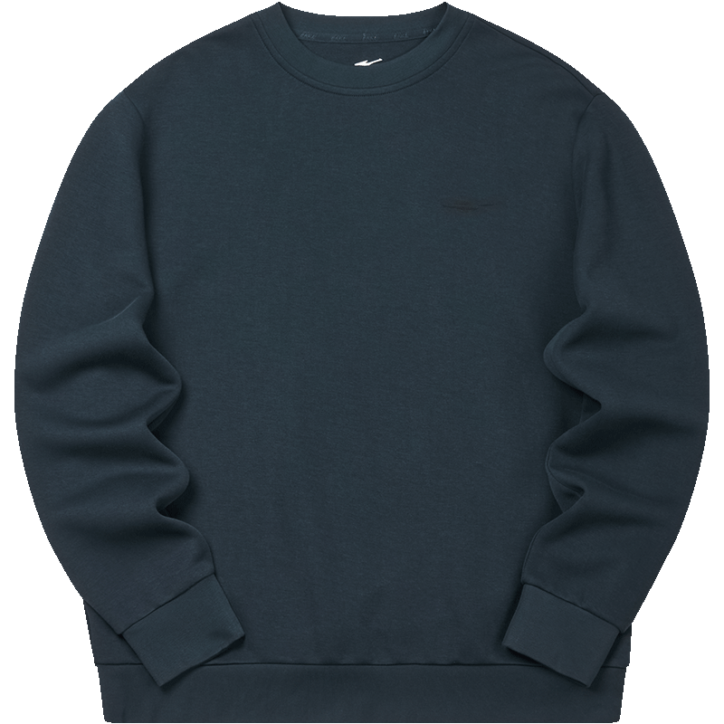 鸿星尔克卫衣男春季圆领男士长袖上衣舒适潮流休闲跑步套头衫下摆收束衣服