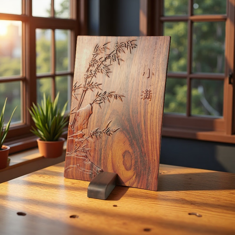 小满竹意国标红木桌面艺术品摆件家居书房茶室装饰送领导长辈礼物
