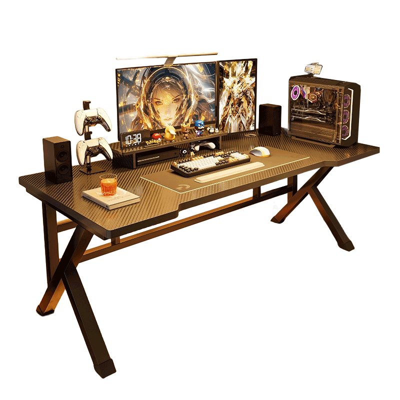 蔓斯菲尔MSFE电脑桌台式电竞桌书桌学习桌学生家用简易办公桌工作台写字桌子 【升级K型腿加粗】碳纤维140cm