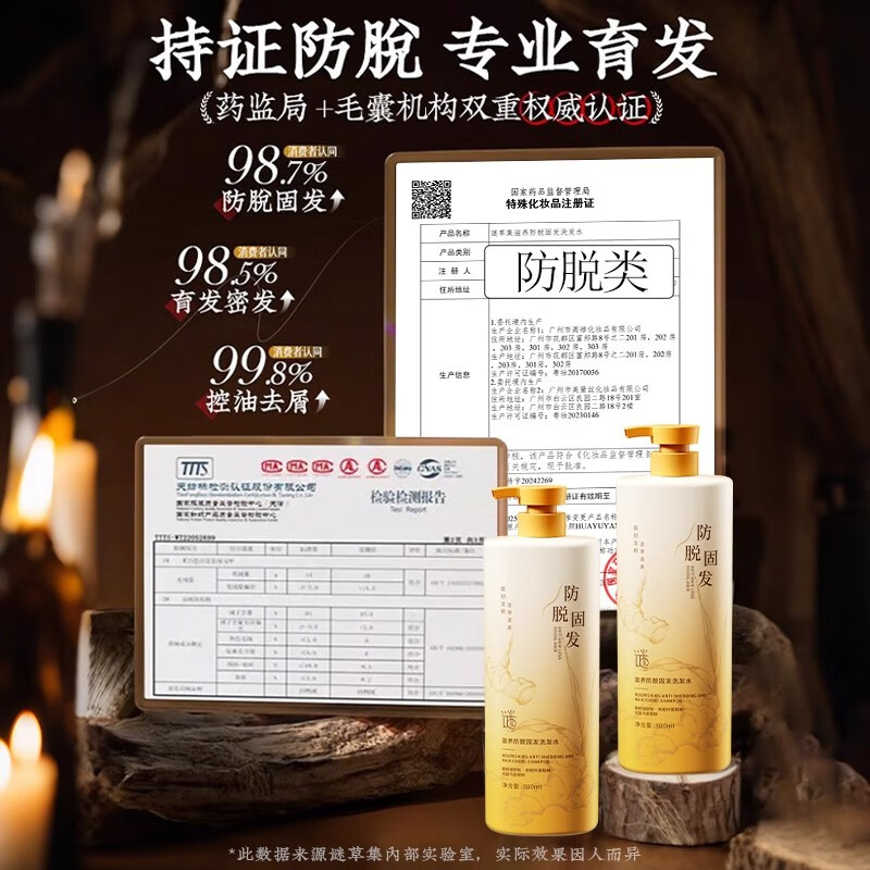 谜草集山茶香水洗发水去屑止痒控油持久蓬松沐浴露护发素留香大容量1.2L 【防脱固发】滋养防脱洗发水800ml