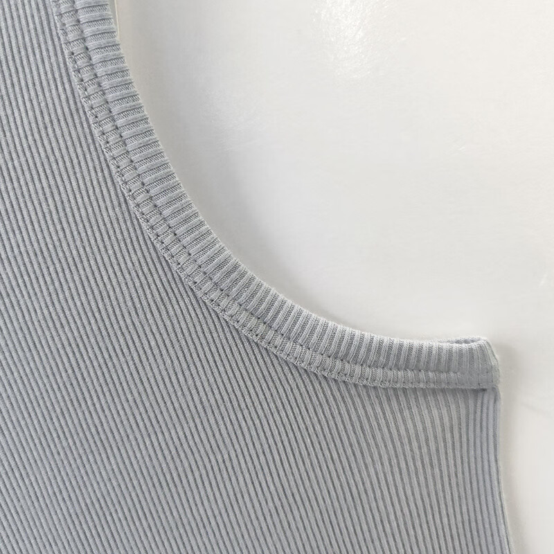 三枪背心男士夏舒肤纯棉灯芯粗罗纹运动跨栏修身打底弹力透气单件背心 逍遥灰 3XL (185/105)