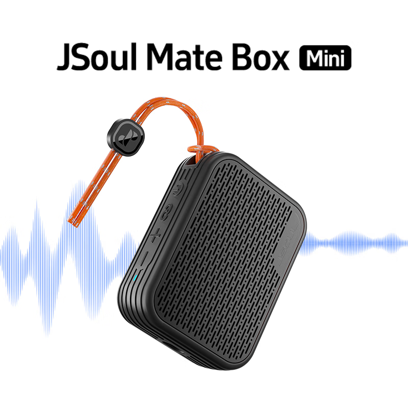 眷蜀JSOUL Mate Box 迷你便捷式音箱 小体积户外露营登山无线音响低音炮 长续航 IPX7防水防尘蓝牙音箱 玄武黑