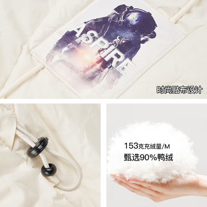 千仞岗秋冬季羽绒服女士时尚韩版中长款连帽外套宽松面包服保暖防寒服 活力红 XS (155)
