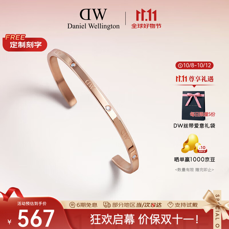丹尼尔惠灵顿（DanielWellington）DW手镯女闪耀星辰情侣手镯七夕情人节礼物送女友DW00400531