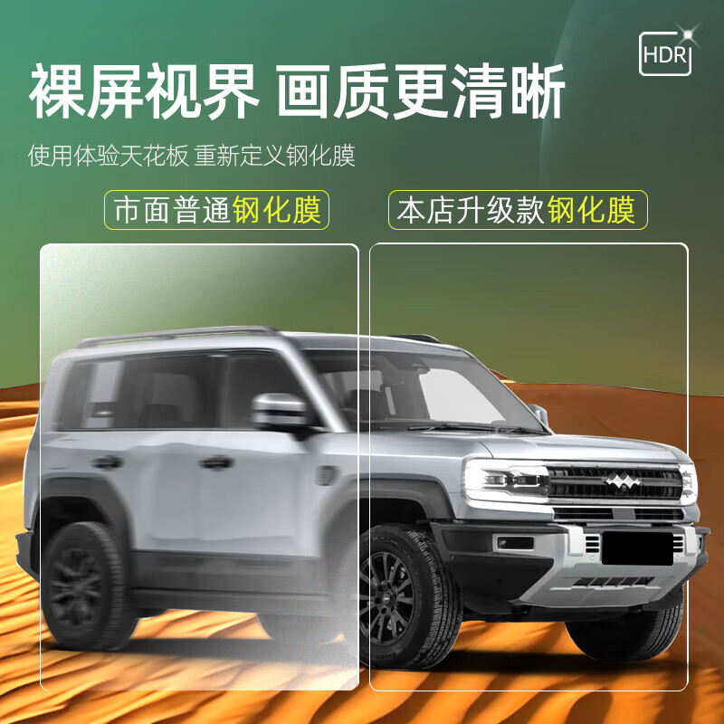 方程豹豹5屏幕钢化膜车机仪表显示屏贴膜屏保中控导航保护膜25款 方程豹豹5【导航屏】磨砂钢化膜