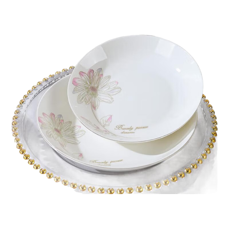 新骨瓷春暖花开系列餐具碗盘精美瓷器套装 春暖花开 4.5英寸沙拉碗1只