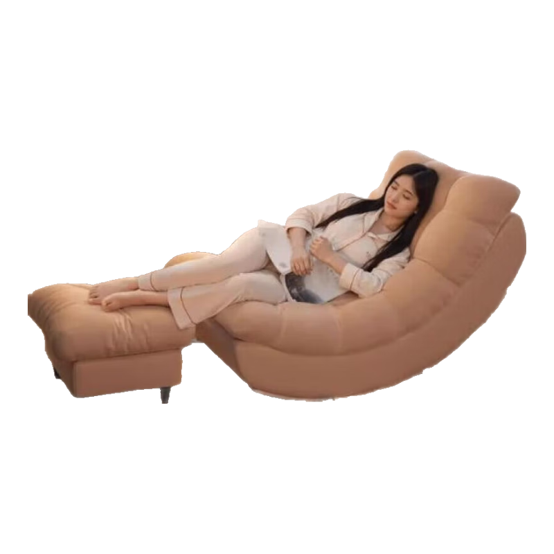 小匠材摇摇椅躺椅成人懒人沙发阳台家用人类狗窝卧室单人沙发椅休闲凳白