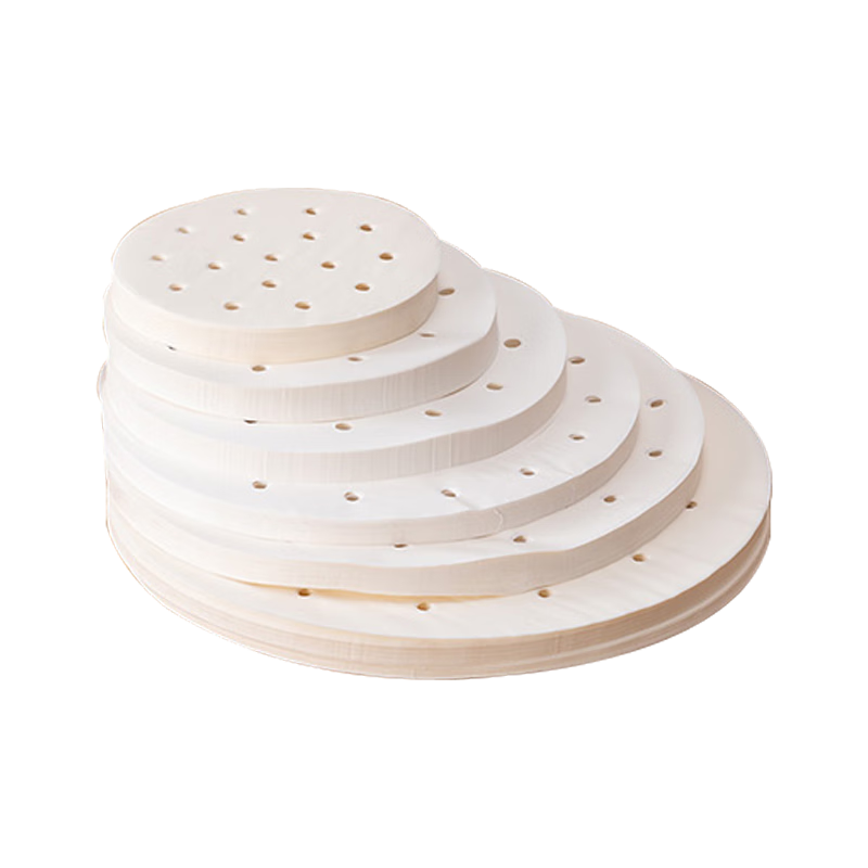 美進家（MEIJINJIA）蒸籠紙 直徑8.9cm【500張】一次性食品級圓形包子饅頭蒸屜墊紙