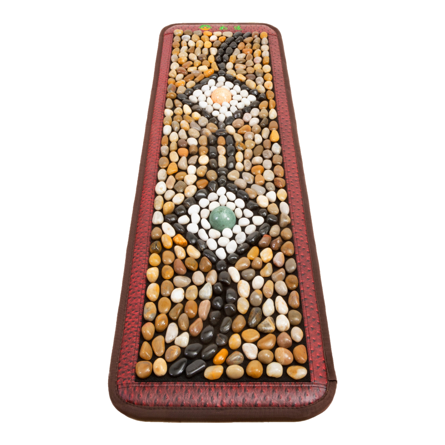 如適天然鵝卵石按摩腳踩墊雨花石足底指壓板穴位按摩器神器送爸爸媽媽生日禮物送父母親老人長輩實(shí)用送 平安結(jié)【適中力度】不加熱升級(jí)緩沖棉150*50cm